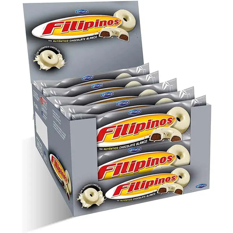 Filipino white chocolate-crispy white chocolate dipped cookie-box with 15 pieces of 75 grams-Ideal for taking anywhere