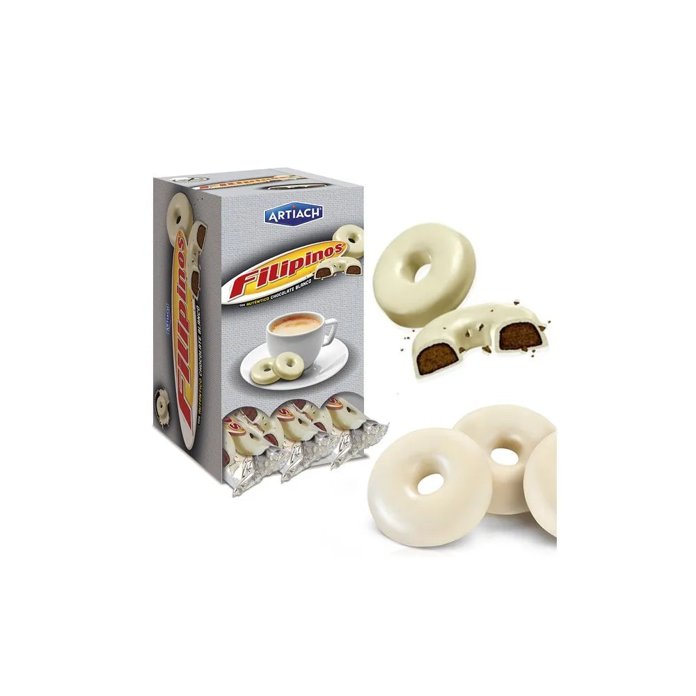 Filipino white chocolate-crispy white chocolate dipped cookie-box with 15 pieces of 75 grams-Ideal for taking anywhere