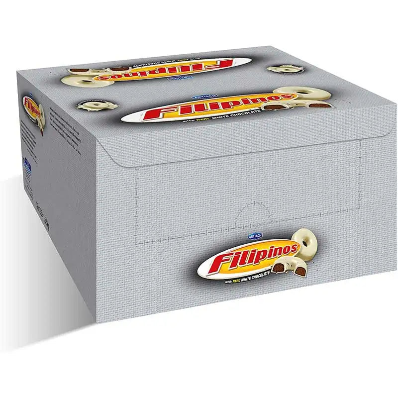 Filipino white chocolate-crispy white chocolate dipped cookie-box with 15 pieces of 75 grams-Ideal for taking anywhere