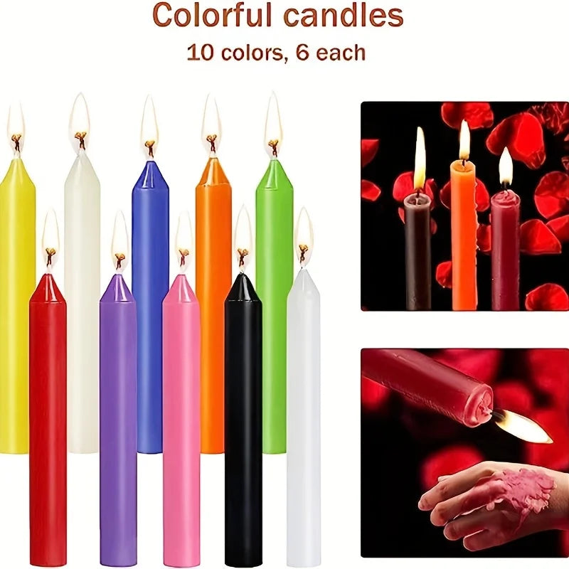 100/60pcs Unscented Assorted Colors Mini Taper Candle, Great For Casting Chimes, Rituals, Spells, Wax Play & More,ChristmasDecor